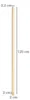 Broomstick -hout - 120 cm - 25 stuks Productafbeelding-voorbeeld 3