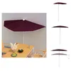 vidaXL Polovičný slnečník s tyčou 180x90 cm Bordeaux Náhľad obrázku produktu 1