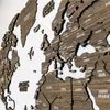 Dřevěná mapa světa na zeď – 3D dřevěná nástěnná mapa, Náhled obrázku produktu 2