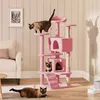 Yaheetech 138 cm H Kratzbaum Kletterbaum Katzenbaum mit 3 Produktbild-Vorschau 8