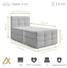 AX LIVING Boxspringbett 120x200 cm Defne Dunkelgrau - Produktbild-Vorschau 7