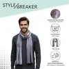 styleBREAKER Uni weicher langer Schal mit Fransen und Produktbild-Vorschau 2
