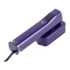 A purple handheld steamer and its charging base on a white background. Produktbild-Vorschau