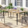 Outsunny Gartentisch 150x90cm, Balkontisch aus Stahl, Produktbild-Vorschau 2