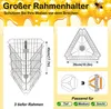 A diagram showing a honey extractor frame holder with dimensions and compatibility information. Produktbild-Vorschau