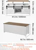 VEVOR Lift Top Couchtisch 120 cm, rustikaler Kaffeetisch Produktbild-Vorschau 8