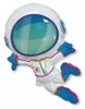 Astronaut Folienballon, Space 60cm, verpackt Produktbild-Vorschau 1