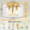 38 cm lampa sufitowa złota 3-punktowa kryształowa lampa Podgląd zdjęcia produktu 2