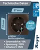 Kopp PARIS Schutzkontakt - Steckdose palisander - braun Produktbild-Vorschau 3