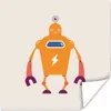 MuchoWow® Poster Roboter - Antenne - Orange - Blitzschlag - Produktbild-Vorschau 1