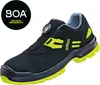 A single black safety shoe with yellow accents and a BOA closure system, presented on a white background. Produktbild-Vorschau