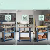 Pracovný stôl Relaxdays, s kolieskami, rozmery: 69,5 x 72,5 Náhľad obrázku produktu 6