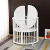 Ronde Houten Babybox - Speelbox met Matras en Wieltjes - Productafbeelding-voorbeeld 6