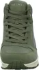 Front view of a green high-top sneaker. Voir les images du produit
