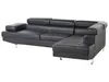 BELIANI 5-Sitzer Ecksofa Schwarz Kunstleder L-Förmig mit Produktbild-Vorschau 4