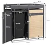ML-Design cassonetto per rifiuti con tetto a fioriera per 3 Anteprima dell’immagine prodotto 9