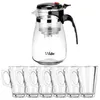 Vilde | Teekanne 960 ml - Glaskanne mit Sieb - 6 Gläser 255 Produktbild-Vorschau 3