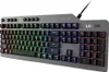 A close-up, angled view of a gray Lenovo Legion K500 RGB mechanical gaming keyboard. Produktbild-Vorschau