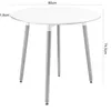 Tavolo da pranzo rotondo bianco KAMI 80x80 cm Anteprima dell’immagine prodotto 4