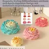 4 stampi in silicone a forma di fiori, ideali per creare Anteprima dell’immagine prodotto 3