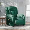 vidaXL Masážne kreslo Electric Tmavo zelená látka Náhľad obrázku produktu 2