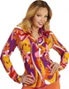 70er Bluse Orchideen Größe: S-M Produktbild-Vorschau 1
