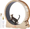 A cat is running on a wooden exercise wheel, with accessories like a feather toy, screwdriver, and gloves laid out next to it. Náhľad obrázku produktu