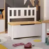 Panca per bambini con contenitore Bianco e beige 60x30x55 Anteprima dell’immagine prodotto 1