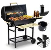 Garten-Holzkohlegrillfass mit Kamin, Ablagen, Thermometer Produktbild-Vorschau 1