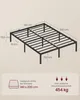 A diagram of a bed frame with dimensions and specifications. Produktbild-Vorschau