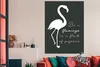 MuchoWow® Poster Zitat - Flamingo - Schwarz - Weiß 120x180 Produktbild-Vorschau 3