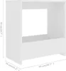 vidaXL Bílý boční stolek 50x26x50 cm Dřevěný materiál Náhled obrázku produktu 6