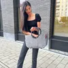 Einkaufskorb - Grau - Schwarz - 40 x 26 cm - Polyester - Produktbild-Vorschau 10