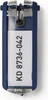 A close-up product shot of a blue key tag with a white label showing text. Náhľad obrázku produktu