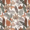 SCHÖNER LEBEN. Kissenhülle Retro Blätter Blumen weiß orange Produktbild-Vorschau 3