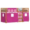 Etagenbett mit Vorhängen Rosa 80x200 cm Massivholz Kiefer Produktbild-Vorschau 2