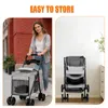 2 in 1 Klappbar Hundewagen Hundebuggy Bis 20kg,Pet Stroller Produktbild-Vorschau 3