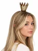 Haarreif mit goldener Glitzer Krone zum Prinzessin Kostüm Produktbild-Vorschau 2