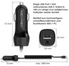 Auto Ladekabel Zigarettenanzünder USB Typ C Kfz Ladegerät Produktbild-Vorschau 4