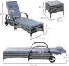 Outsunny Sonnenliege Gartenliege Tisch 3er Set Gartenmöbel Produktbild-Vorschau 3