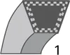250 / 255 CM Aufsitzmäher Keilriemen Castelgarden Dolmar / Produktbild-Vorschau 2