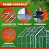 GARDEBRUK® Gewächshaus Aluminium 4,8m² 250x190cm inkl. 2 Produktbild-Vorschau 2