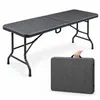 Mesa plegable Rijoka para camping, de ratán, para jardín – Vista previa de la imagen del producto 1