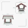 Karmnik Dla Ptaków Stojący Drewniany Duży Solidny Na Balkon Podgląd zdjęcia produktu 6