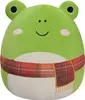 A plush toy frog wearing a scarf. Produktbild-Vorschau