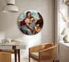 Italienischer Leinwand Rundes Bild - The Virgin and Child Produktbild-Vorschau 2