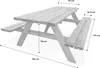 sweeek - Picknicktisch 180 cm Holz, 6 Personen - PANCHINA - Produktbild-Vorschau 6