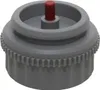 A close-up studio shot of a gray and red actuator component. Produktbild-Vorschau