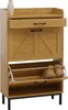 A shoe cabinet with two flip-out compartments and a drawer, shown against a white background. Podgląd zdjęcia produktu