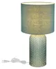Globo Lighting Tischleuchte Glas blassgrün, Textil Produktbild-Vorschau 9